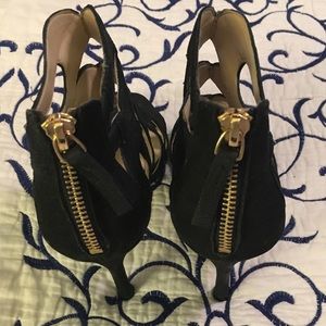Nine West Black Caged Heel